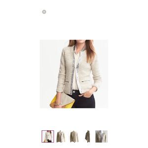 Banana Republic textured boucle knit cardigan crafted from 100% merino wool with